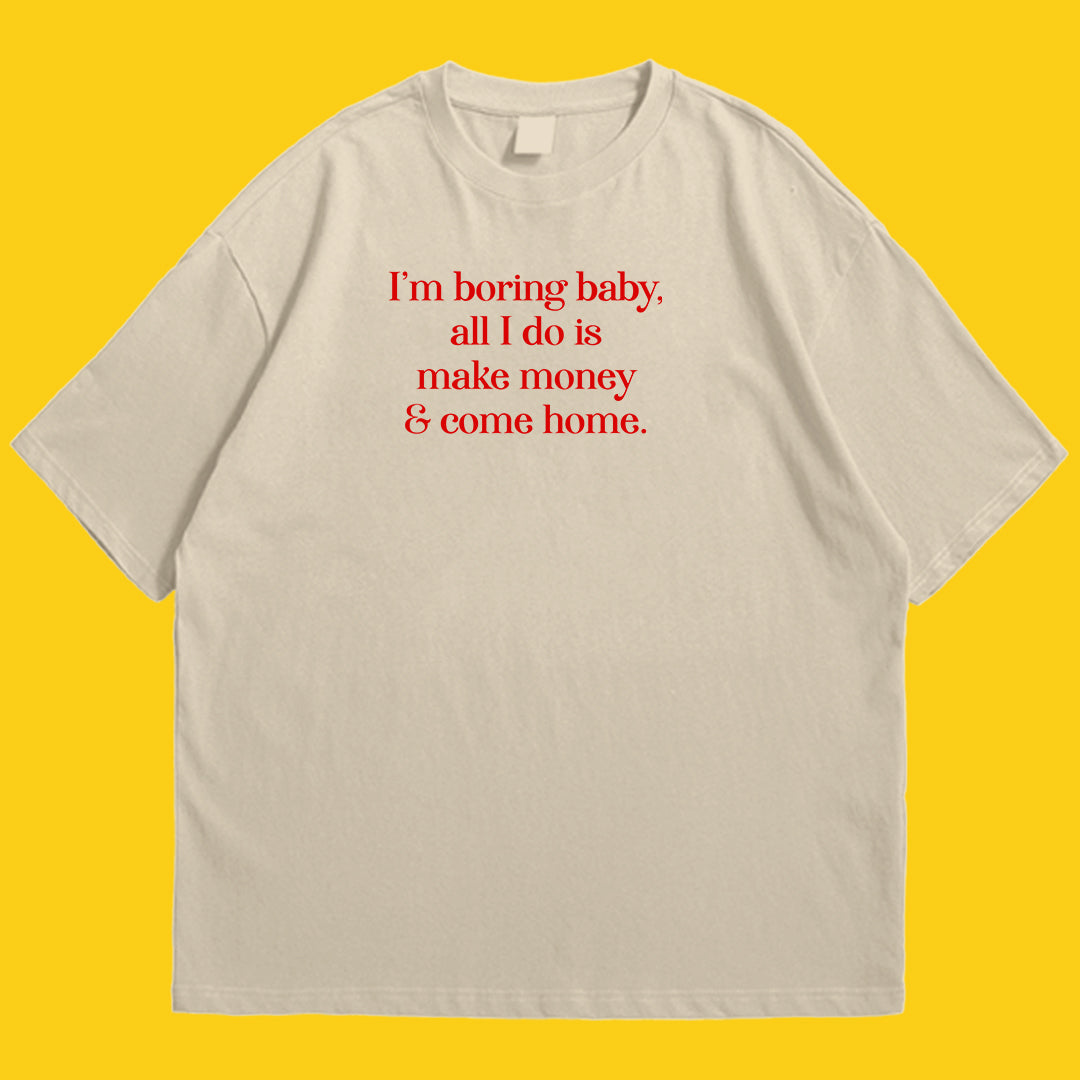 I am boring baby Drop Shoulder