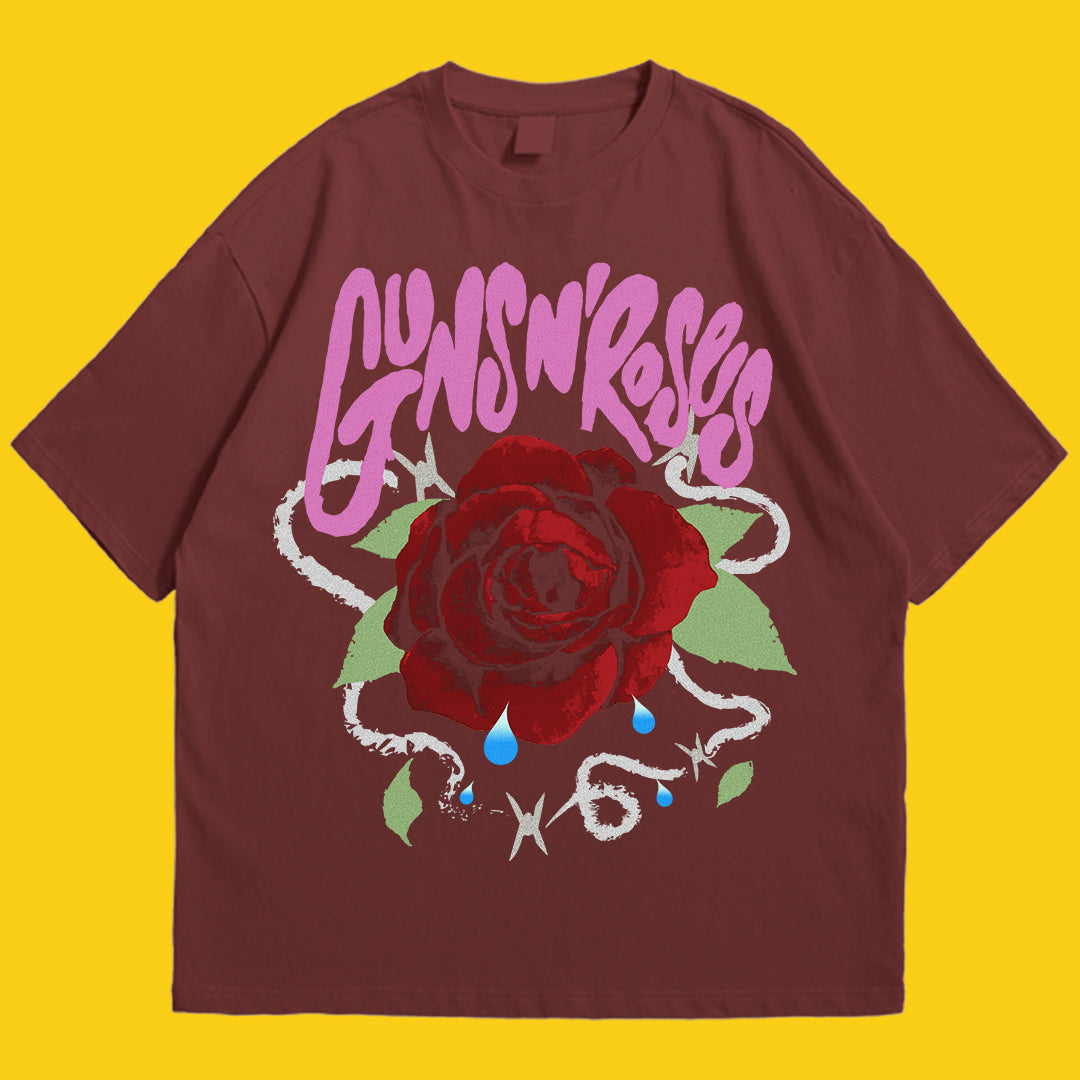 Guns n Roses Drop Shoulder